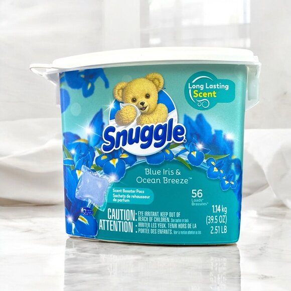 Snuggle Laundry Scent Boosters Concentrated Pacs Blue Iris Ocean Breeze Tub - Picture 1 of 4